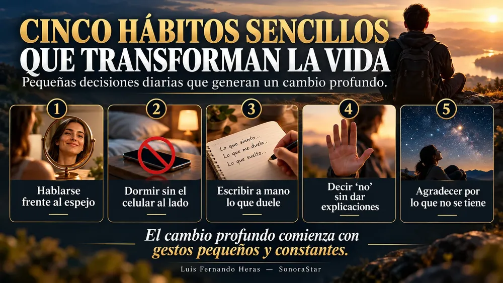 Cinco hábitos que transforman la vida