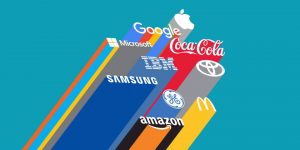Evolución histórica de las 15 marcas líderes en el mundo