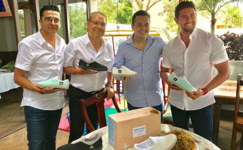 Mexicanos crean zapatos ecológicos de sargazo y PET