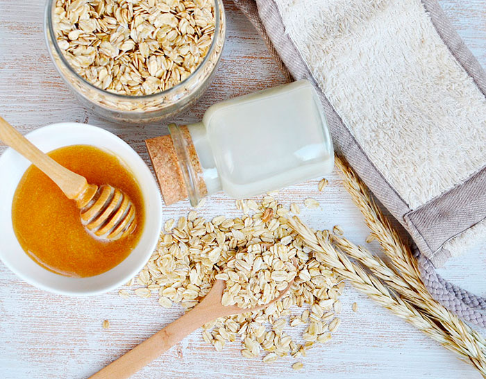 mascarilla de avena y miel