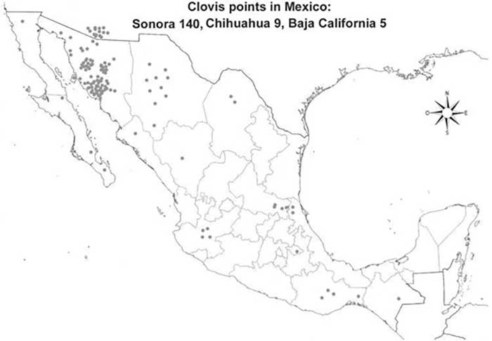 Mapa de Clovis en México