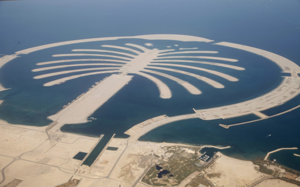 Construcción de la Palma Jumeirah en Dubái