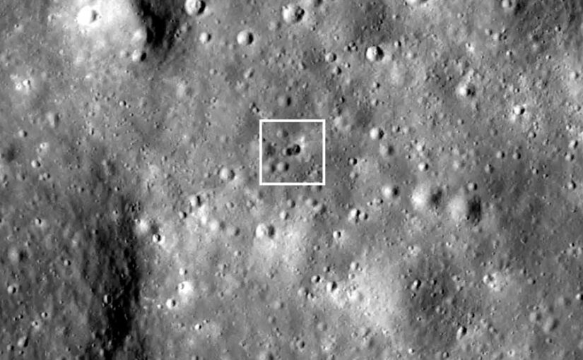 Doble cráter en la Luna