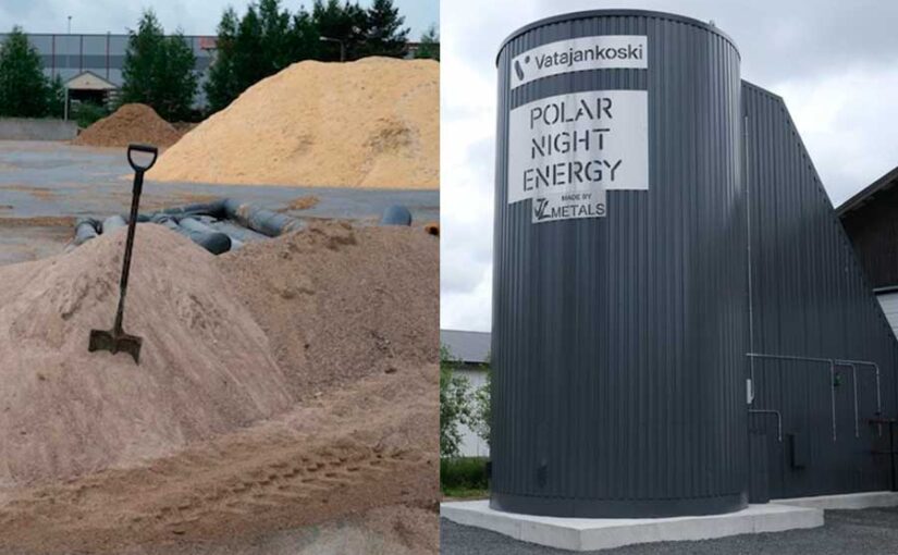 Batería de arena en Finlandia
